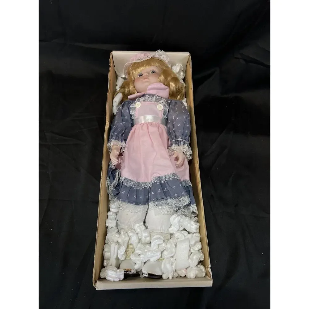 15.5” Bradley Dolls Porcelain Sweatheart Jeanne Vintage Rare W Original Box New